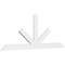 Ekena Millwork Saratoga Architectural Grade PVC Gable Bracket, 108"W x 40 1/2"H x 2"D x 6"F, 9/12 Pitch GBP108X41X0206SAR00 - alternate 1